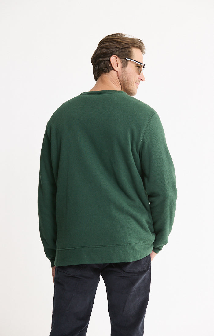 Kent Recycled Jacquard Sherpa Lined Crewneck