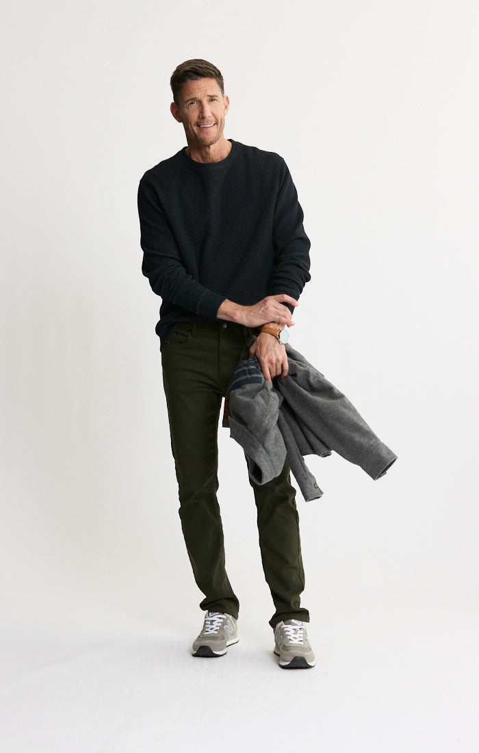 Doubleface Mesh Crewneck Pullover