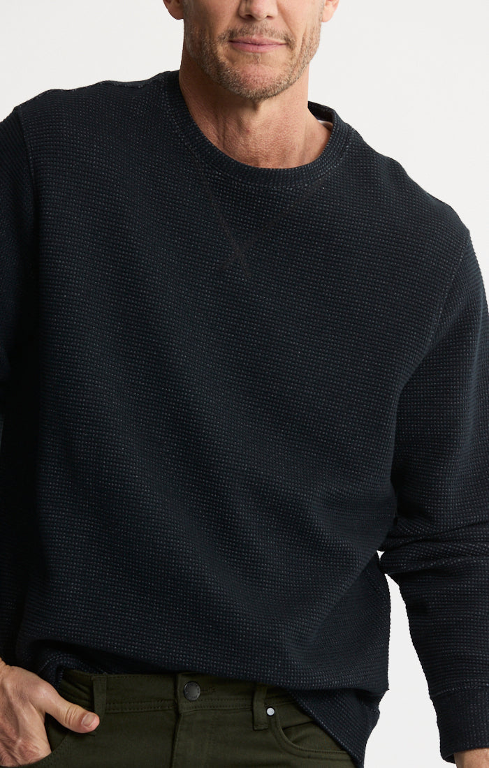 Doubleface Mesh Crewneck Pullover