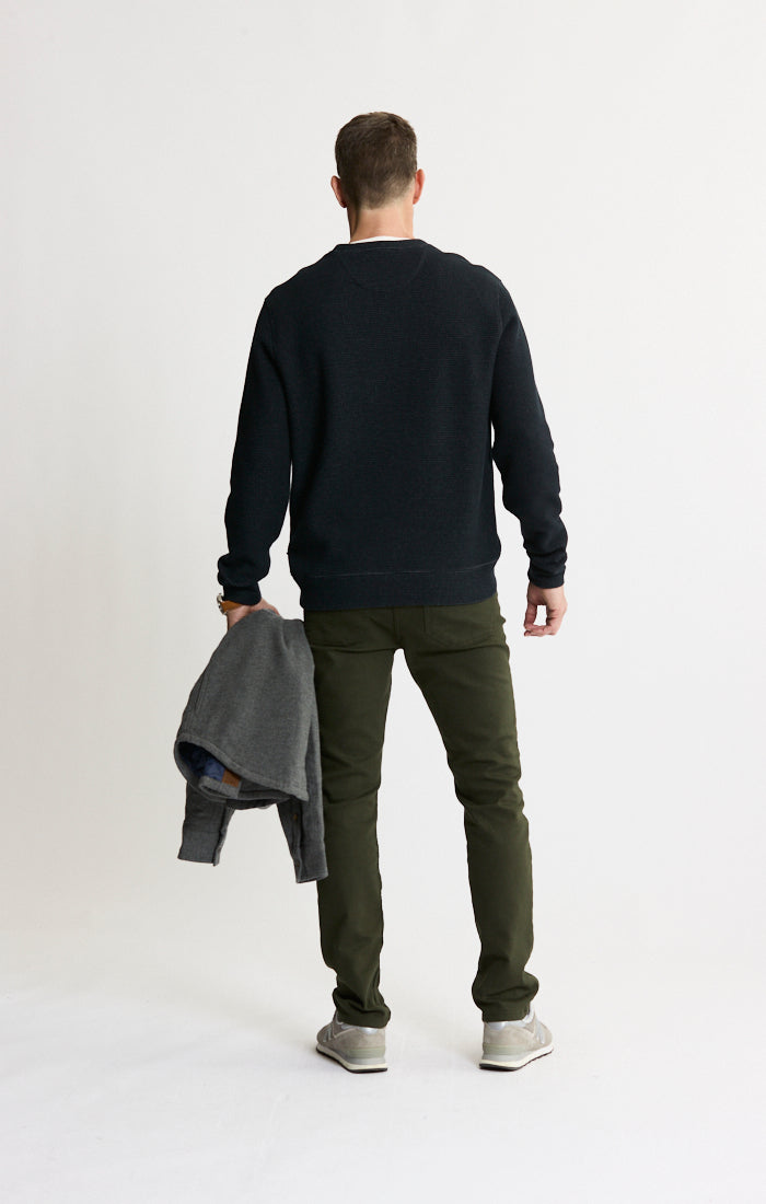 Doubleface Mesh Crewneck Pullover