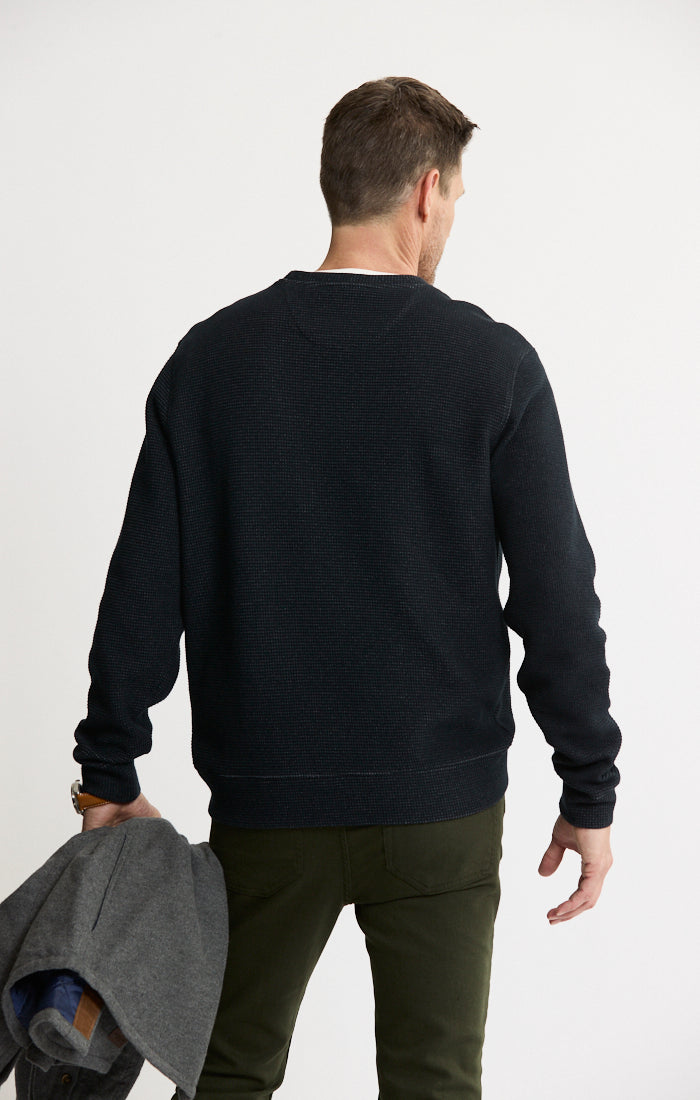 Doubleface Mesh Crewneck Pullover