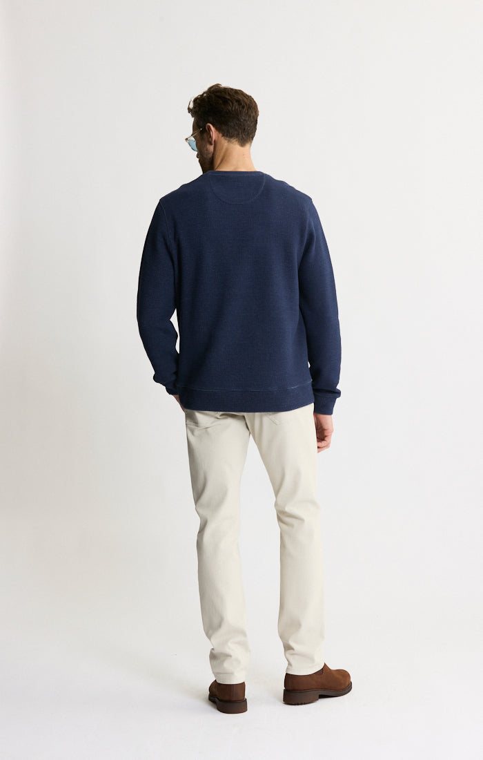 Doubleface Mesh Crewneck Pullover