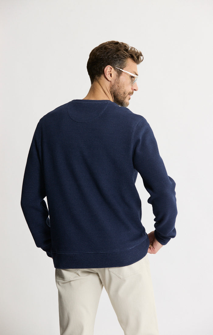 Doubleface Mesh Crewneck Pullover