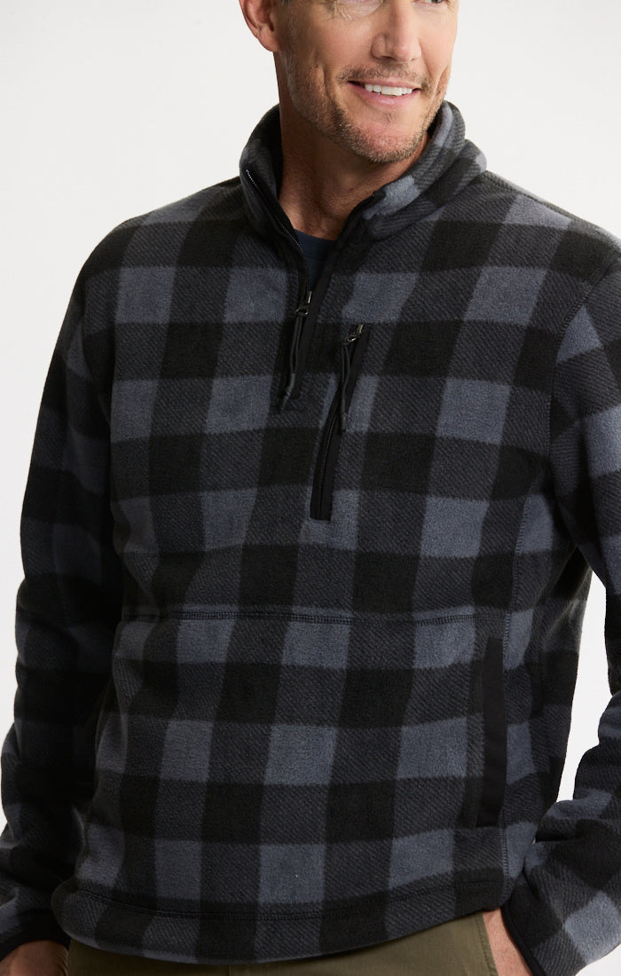 Sherpa Lined Polar Fleece Quarter Zip Pullover