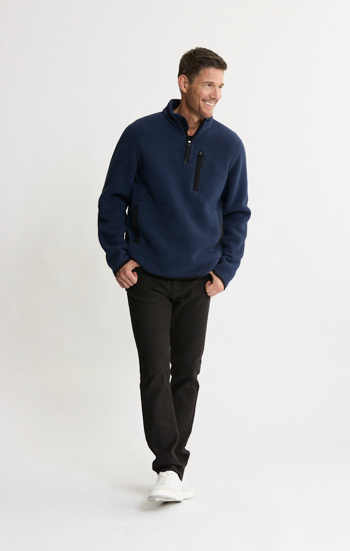 Sherpa Lined Polar Fleece Quarter Zip Pullover
