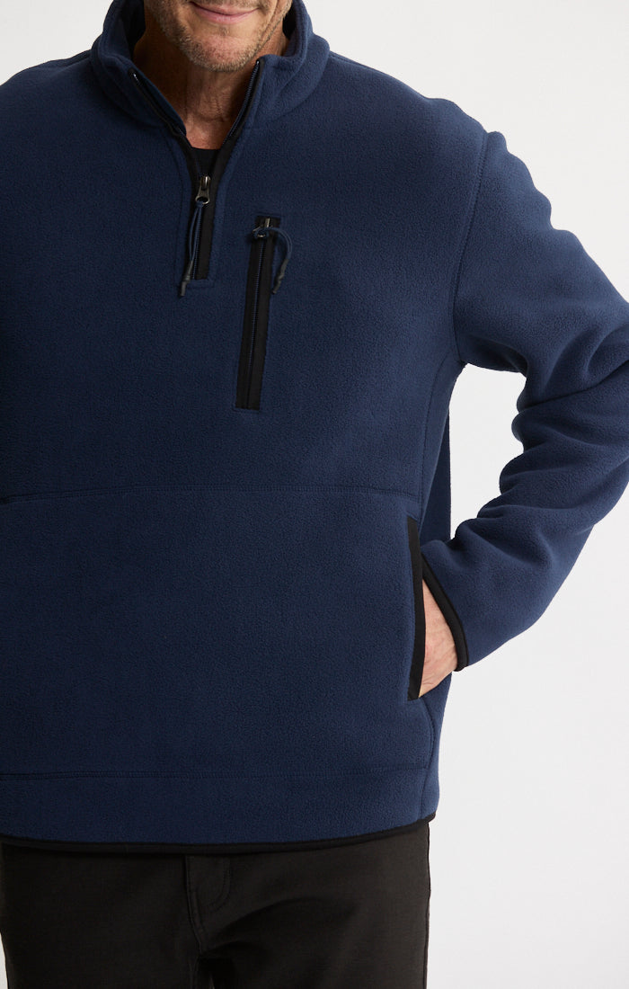 Sherpa Lined Polar Fleece Quarter Zip Pullover