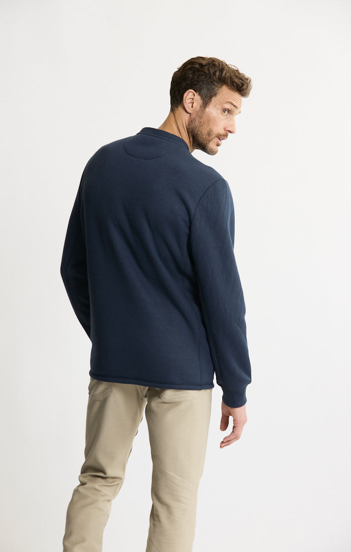 Sherpa Bonded Waffle Long Sleeve Henley