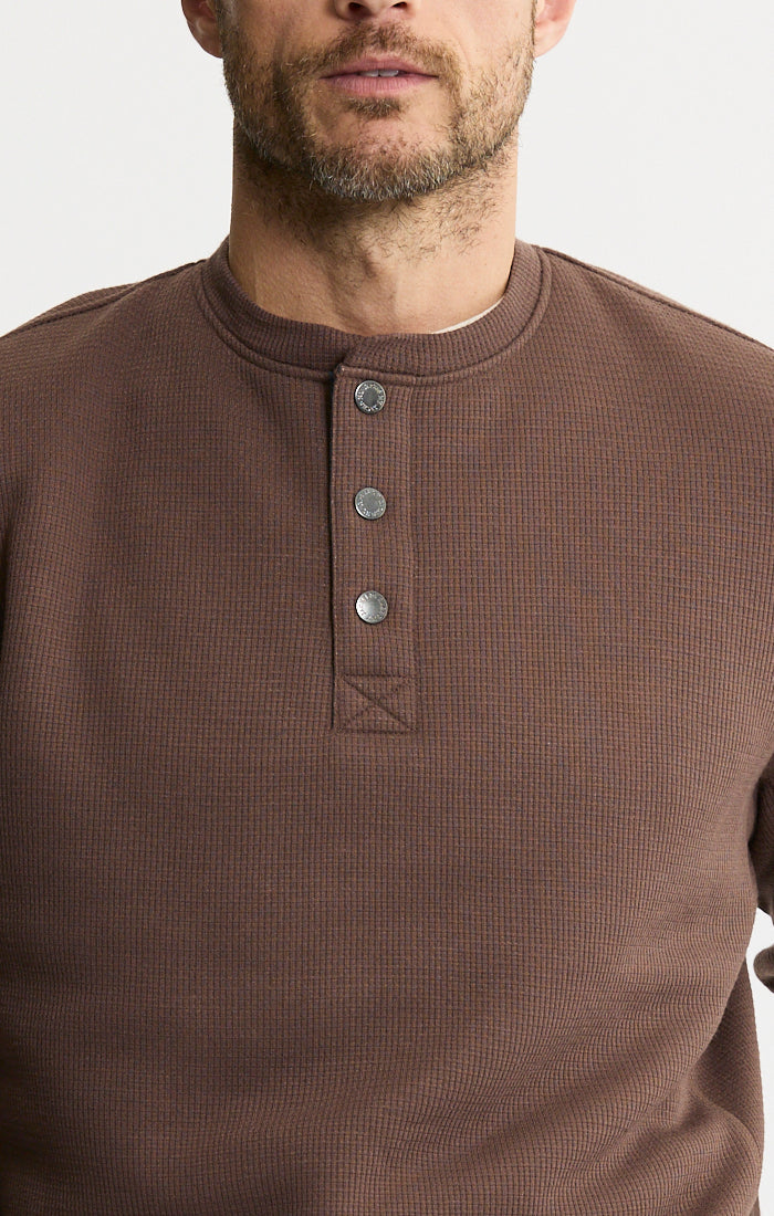 Sherpa Bonded Waffle Long Sleeve Henley