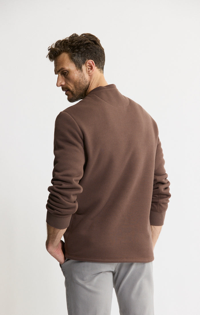 Sherpa Bonded Waffle Long Sleeve Henley
