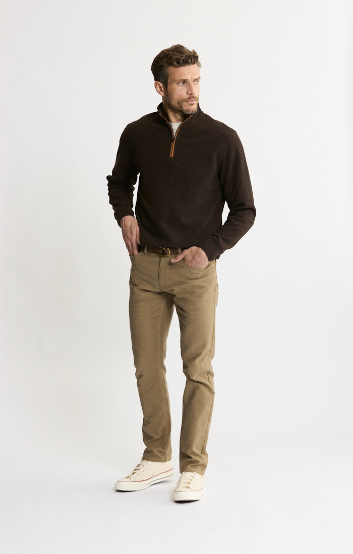 Wool Blend Quarter Zip Pullover