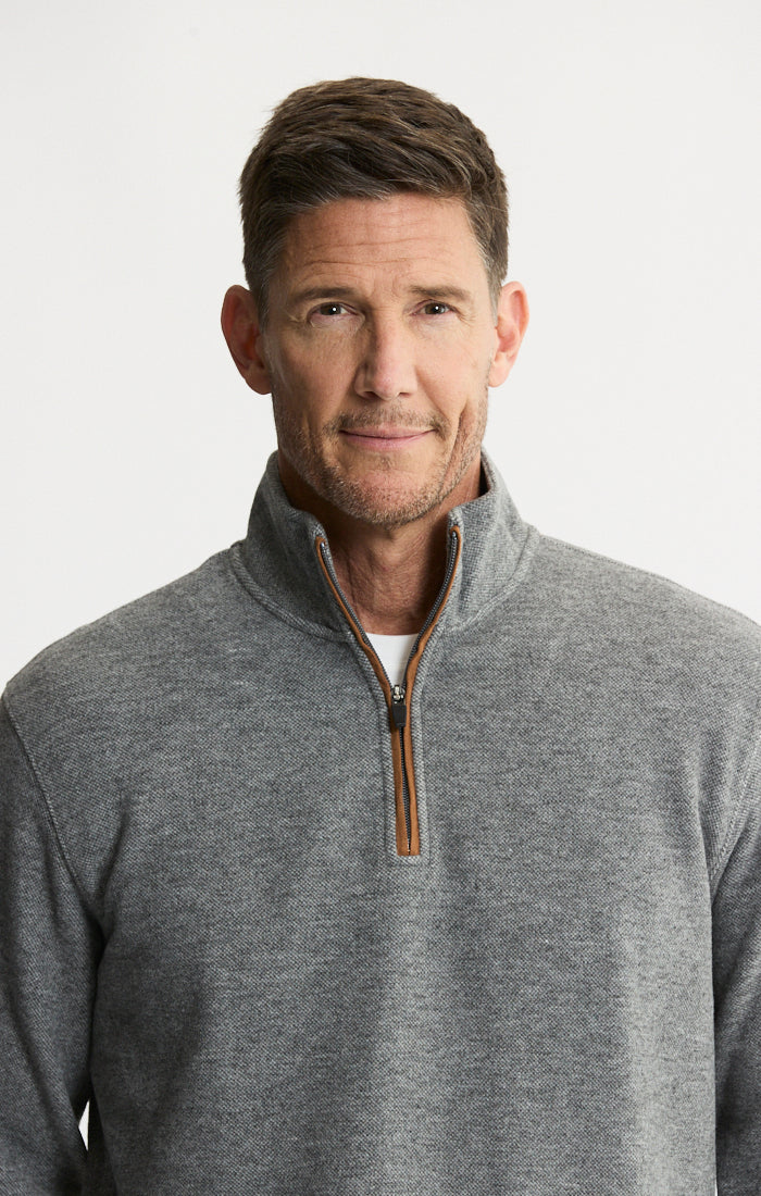 Wool Blend Quarter Zip Pullover