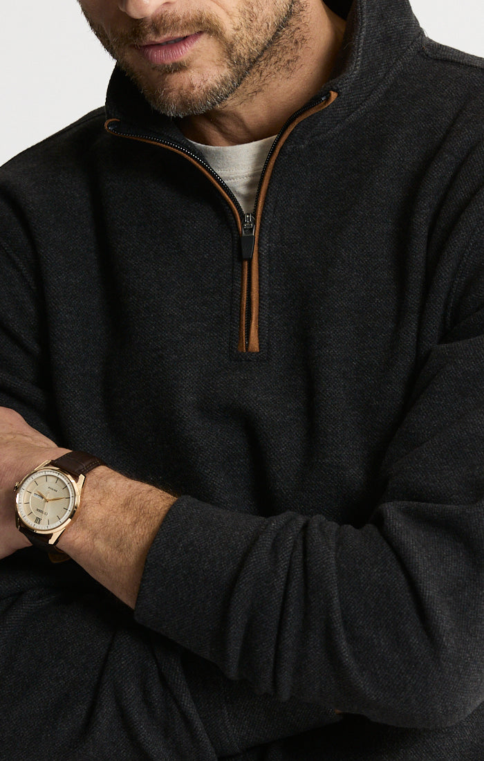 Wool Blend Quarter Zip Pullover