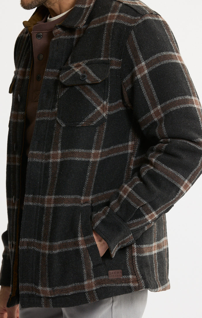 Thermal Lined Wool Blend Shirt Jacket