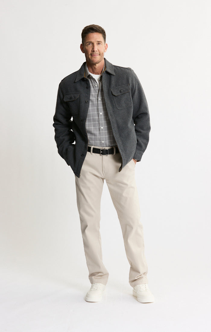 Thermal Lined Wool Blend Shirt Jacket