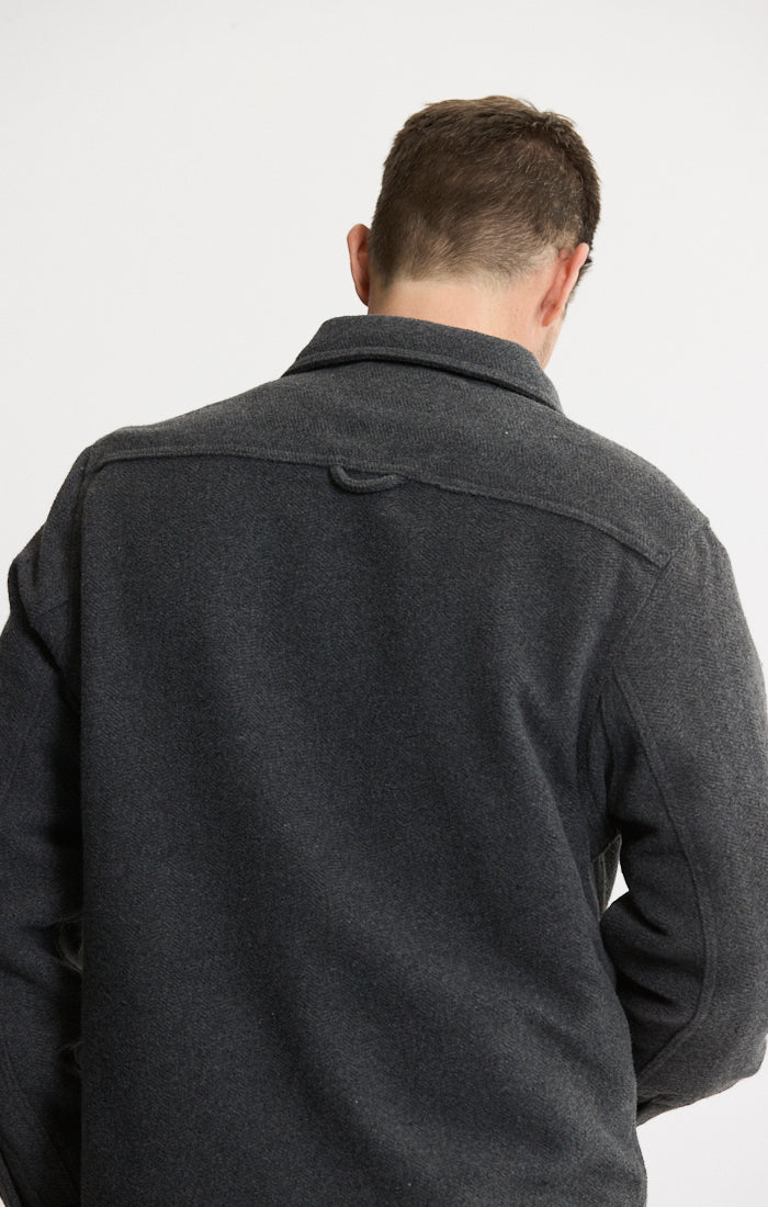 Thermal Lined Wool Blend Shirt Jacket