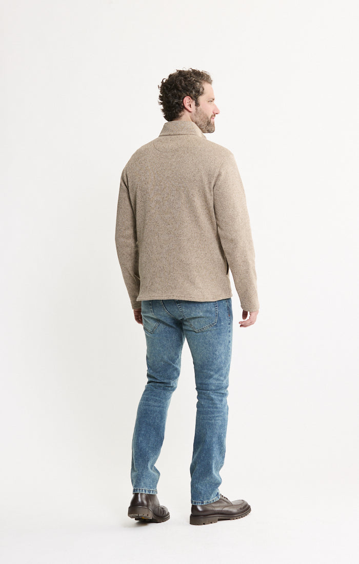 Stretch Sweater Fleece Quarter Zip Pullover