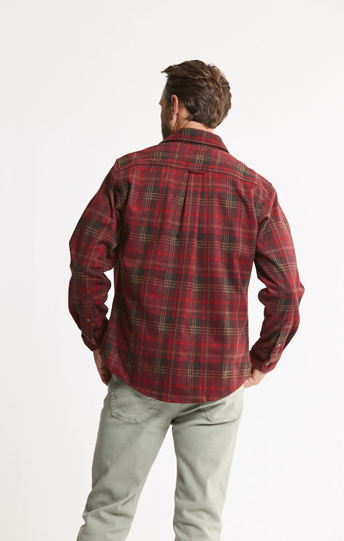 Knit Flannel Button-Up Shirt