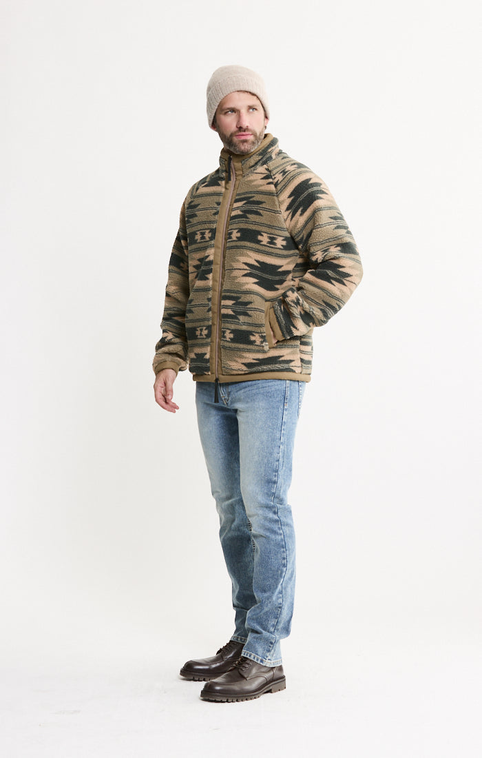 Sherpa Jacquard Full Zip Jacket