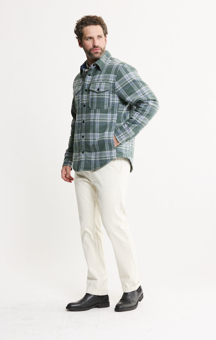 Quilted Lined Lyocell Flannel Shirt Jacket