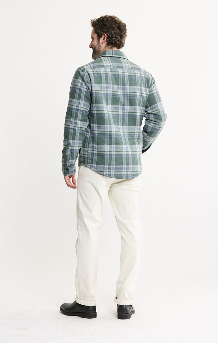 Quilted Lined Lyocell Flannel Shirt Jacket