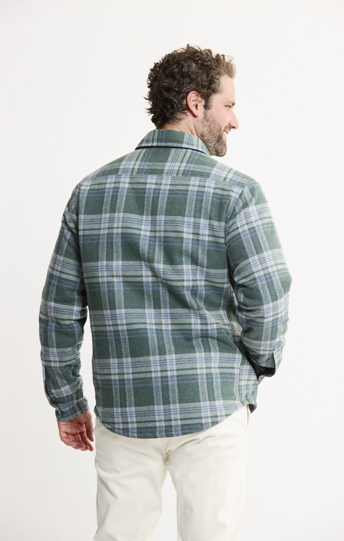 Quilted Lined Lyocell Flannel Shirt Jacket