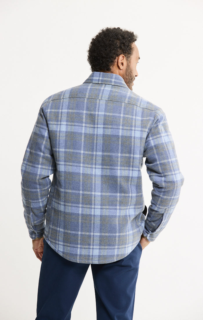 Quilted Lined Lyocell Flannel Shirt Jacket
