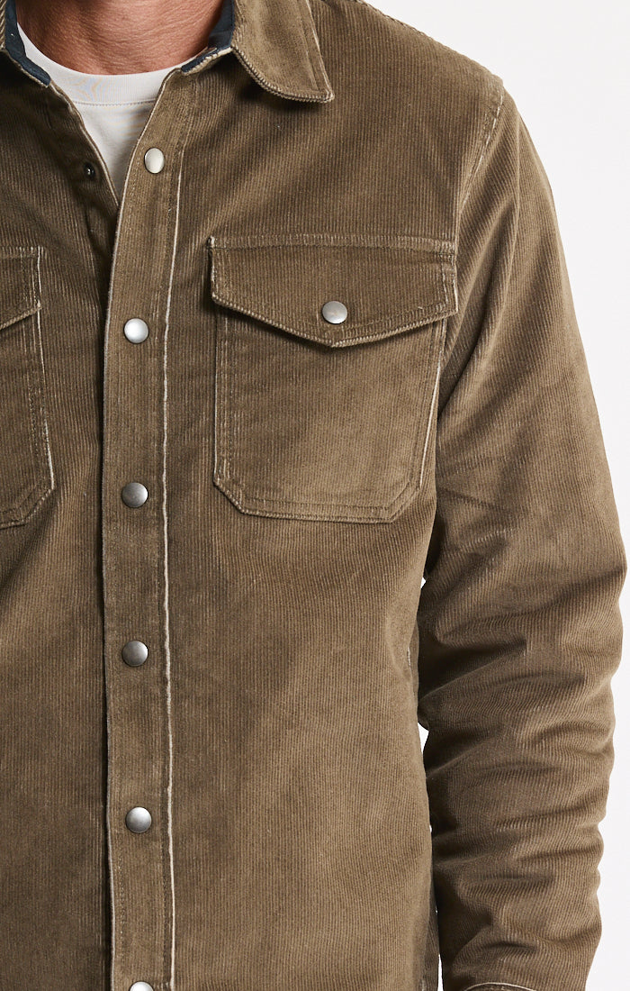 Sherpa Lined Corduroy Shirt Jacket