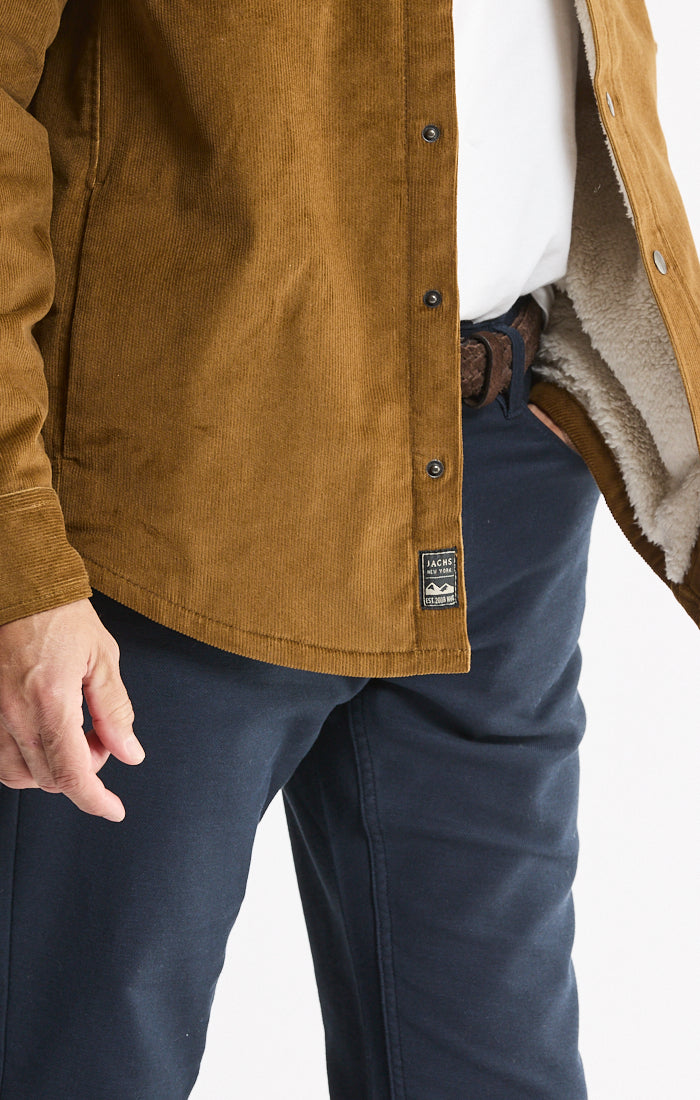 Sherpa Lined Corduroy Shirt Jacket