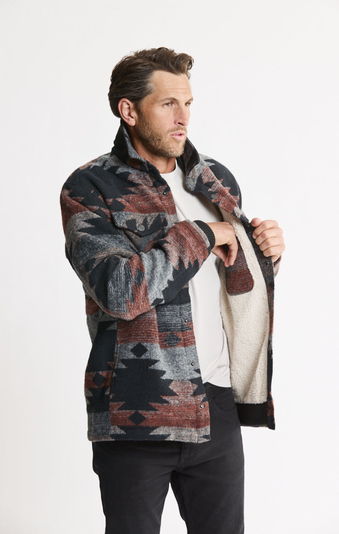 Sherpa Lined Wool Blend Jacket