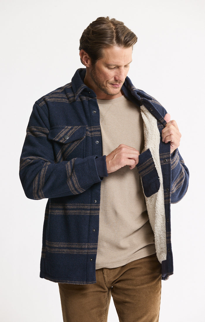 Sherpa Lined Wool Blend Jacket