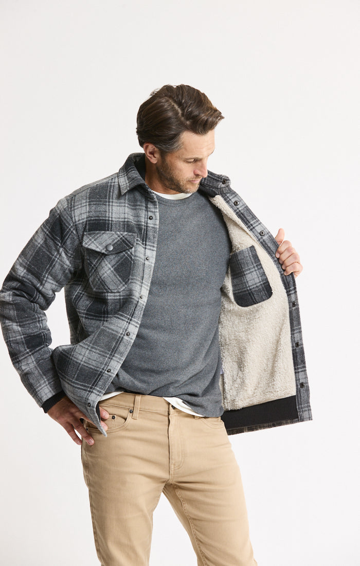Sherpa Lined Wool Blend Jacket