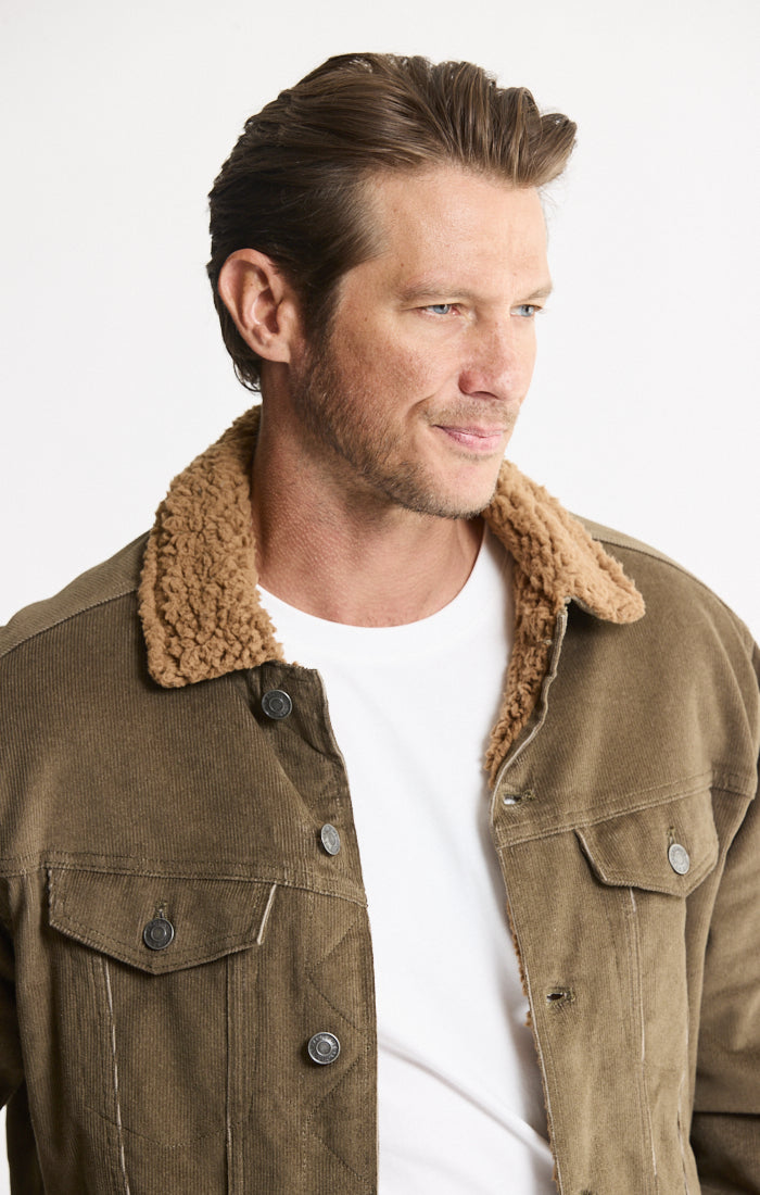 Corduroy Sherpa Lined Trucker Jacket