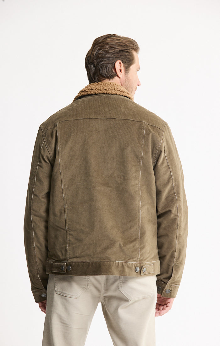 Corduroy Sherpa Lined Trucker Jacket