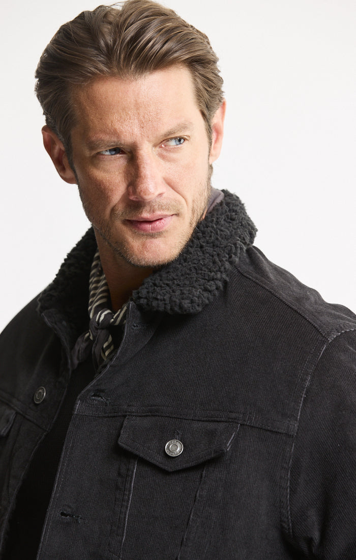 Corduroy Sherpa Lined Trucker Jacket