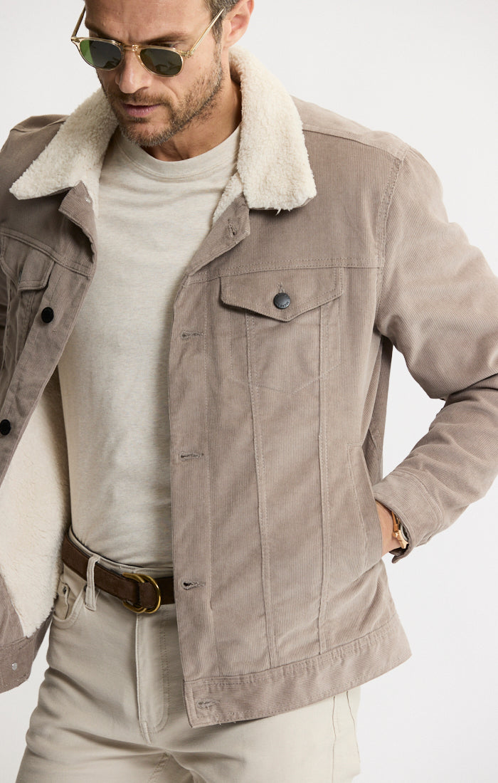 Sherpa Lined Corduroy Trucker Jacket