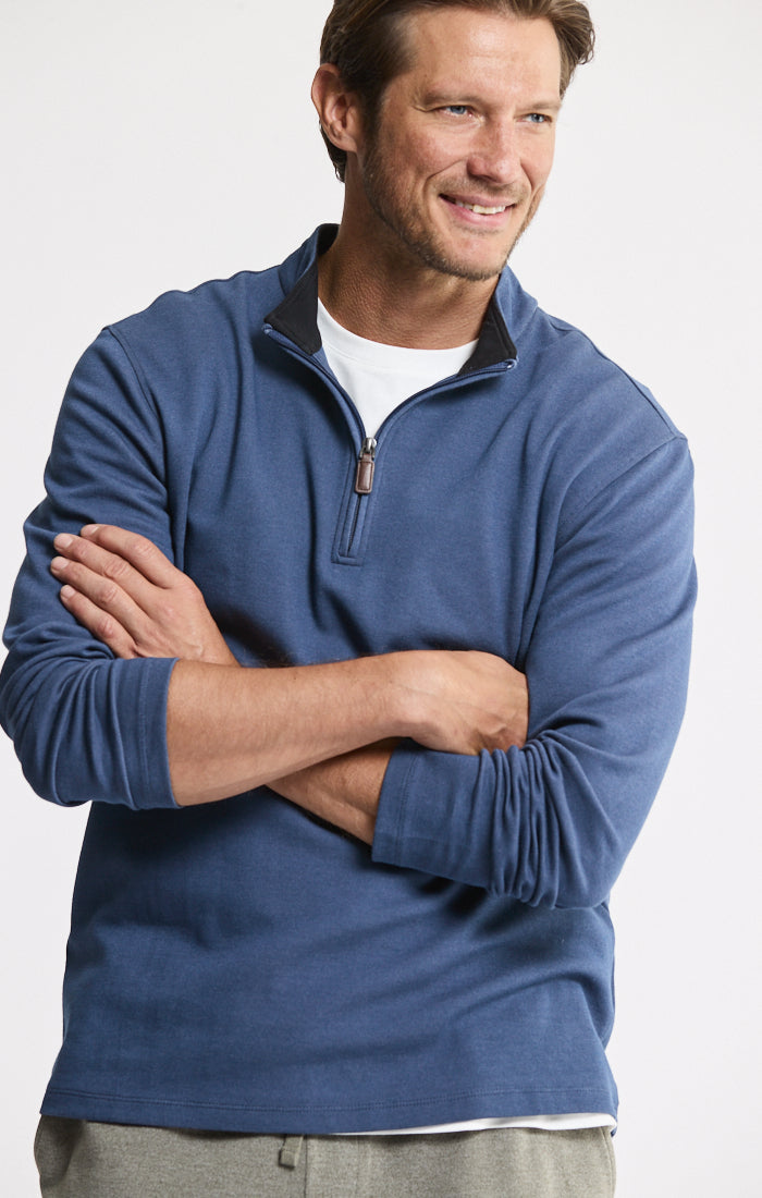 Cotton Modal Blend Quarter Zip Pullover