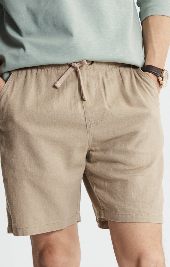 Linen Pull On Shorts