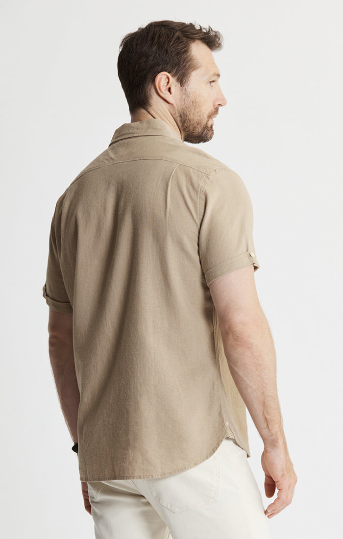 Noho Short Sleeve Linen Viscose Shirt