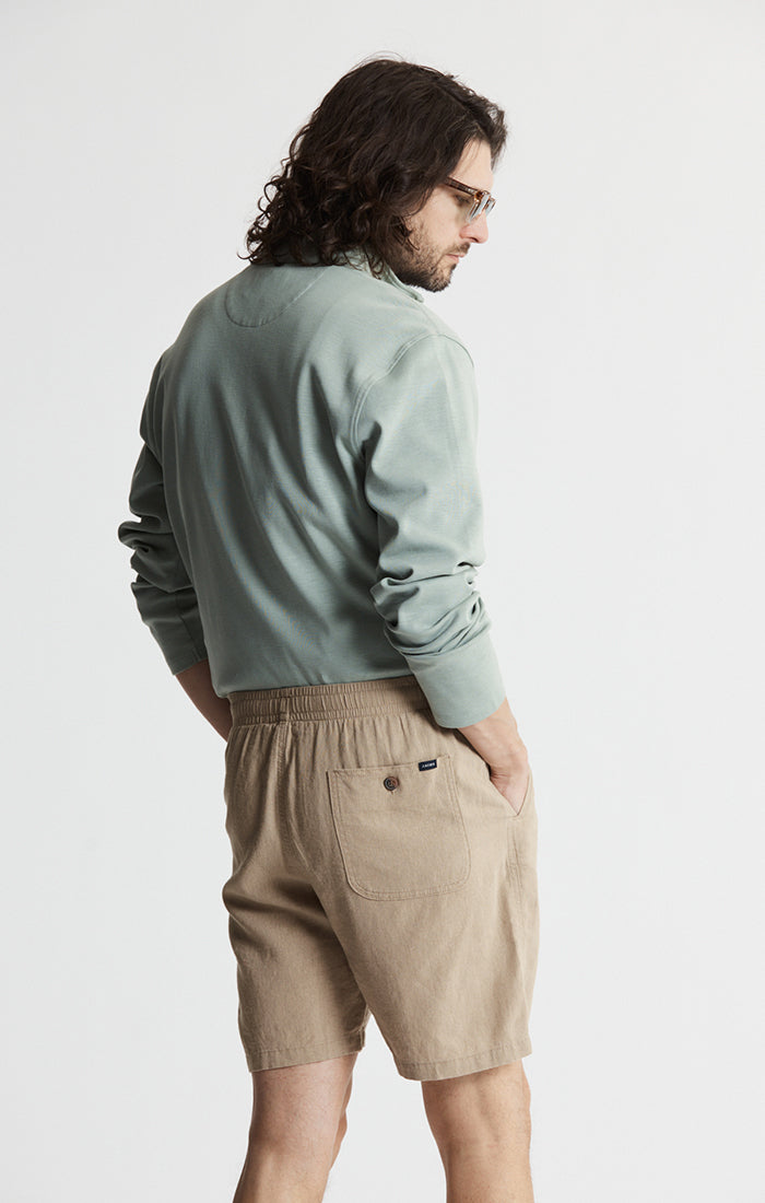 Linen Pull On Shorts