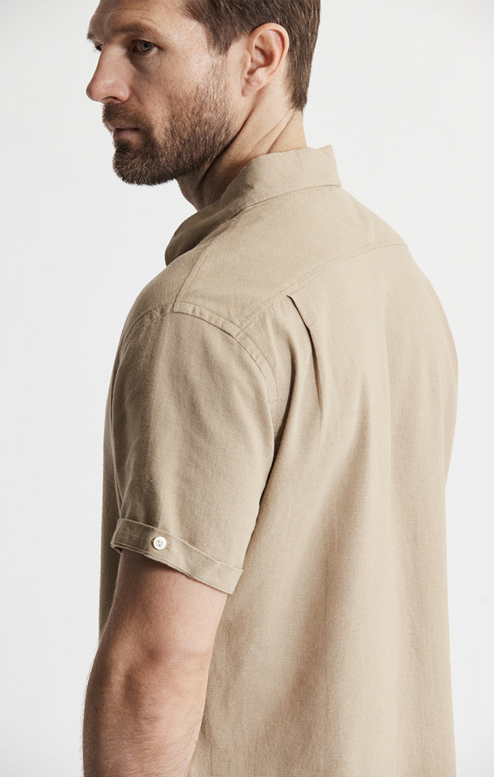 Noho Short Sleeve Linen Viscose Shirt