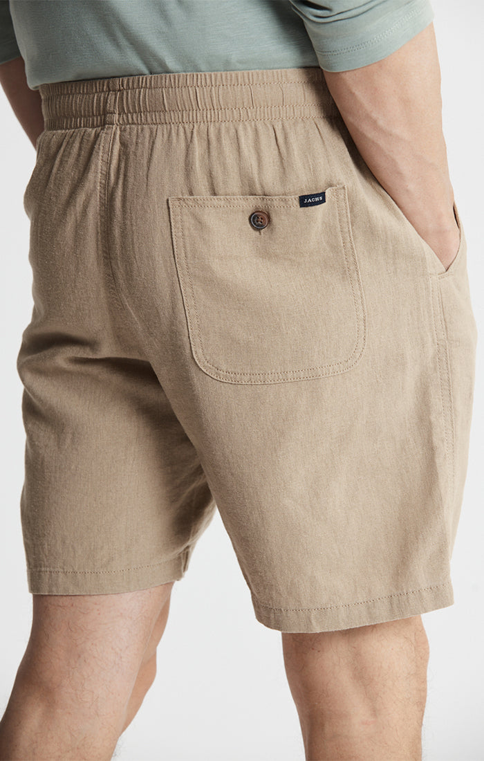 Linen Pull On Shorts