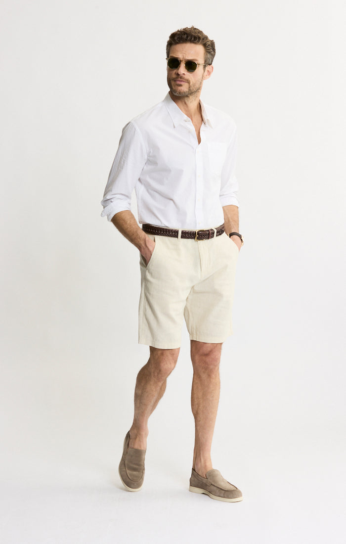 Linen Blend Bleecker Shorts