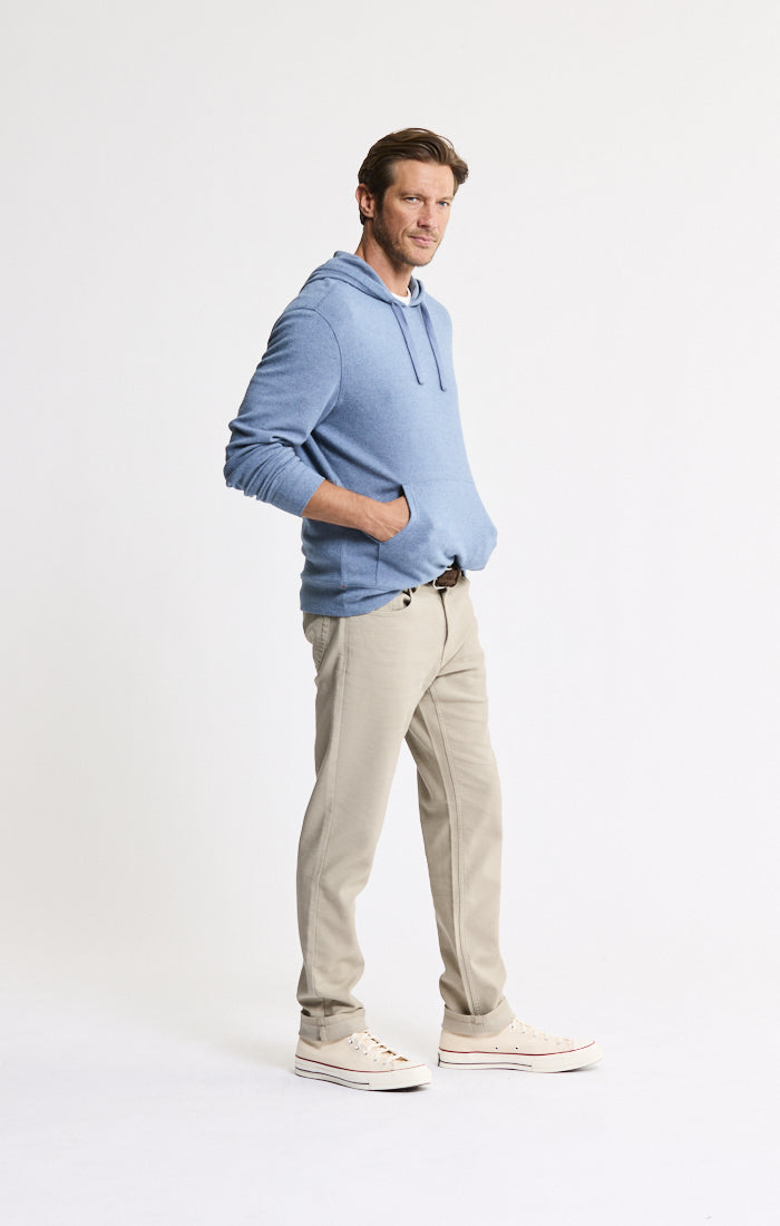 Knit Flannel Pullover Hoodie