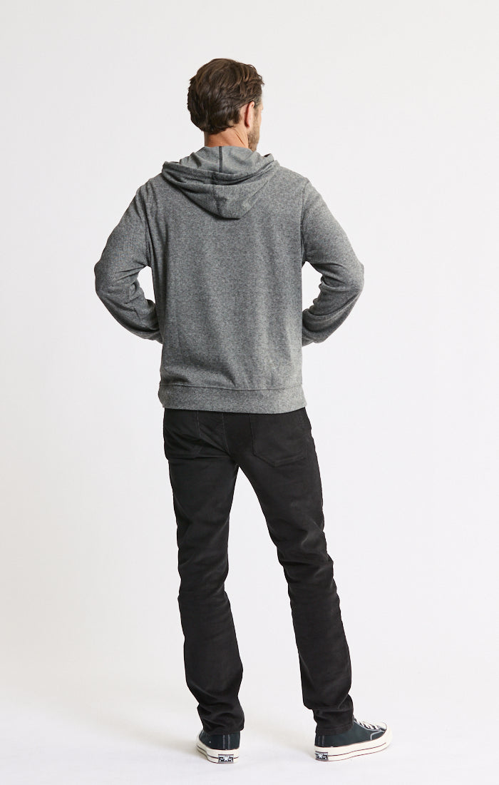 Knit Flannel Pullover Hoodie