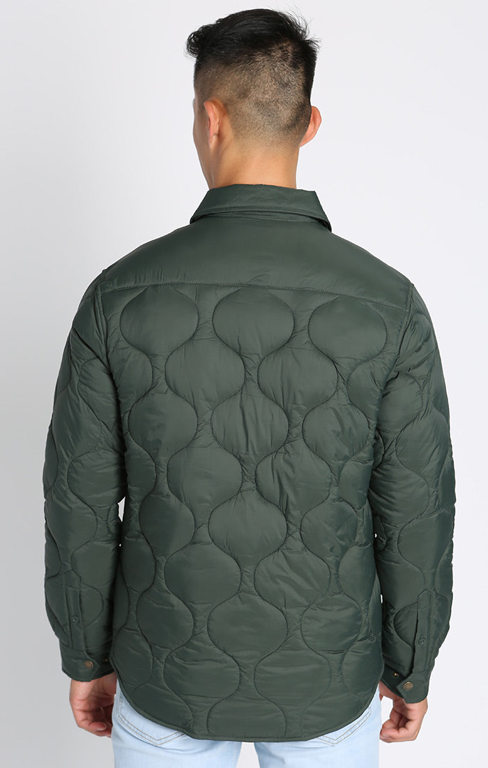 Quilted Flannel Lined Puffer Jacket