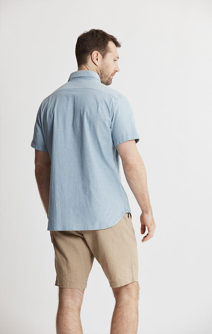 Short Sleeve Chambray Shirt
