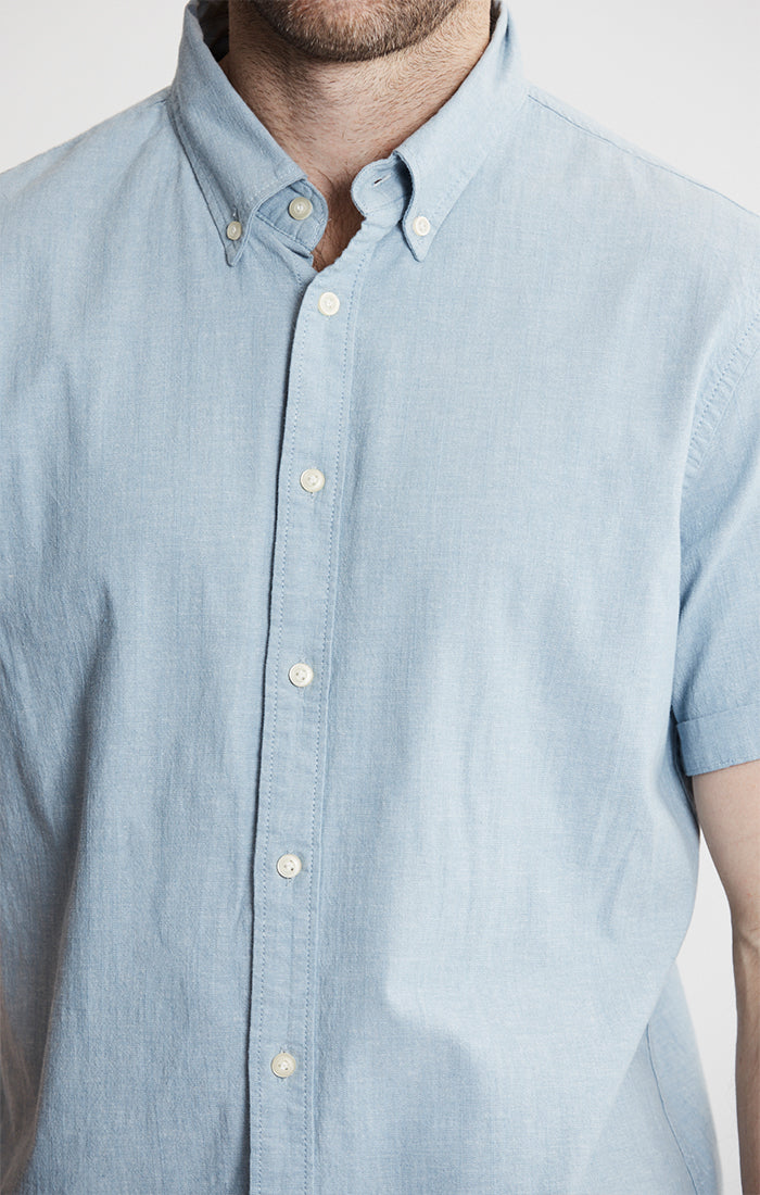 Short Sleeve Chambray Shirt