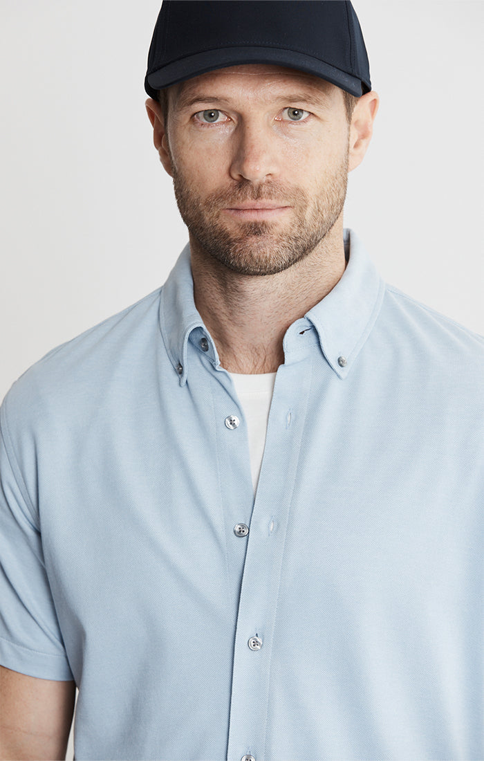 Knit Oxford Stretch Short Sleeve Shirt