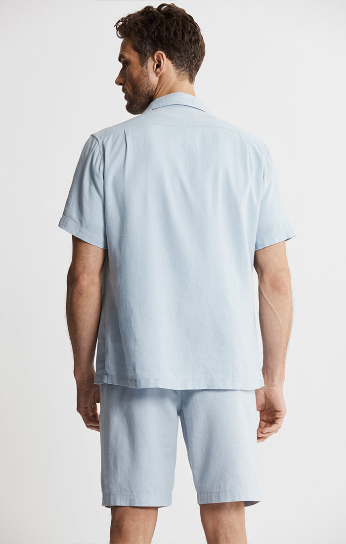 Linen Suffolk Short Sleeve Camp Shirt