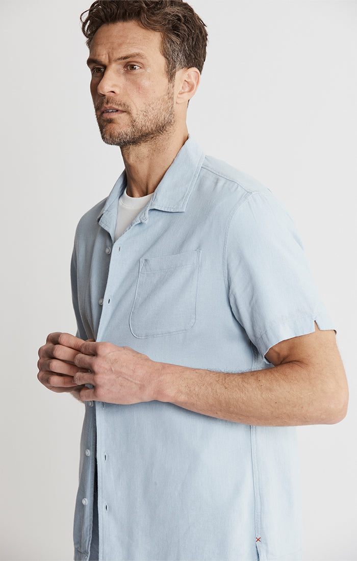 Linen Suffolk Short Sleeve Camp Shirt
